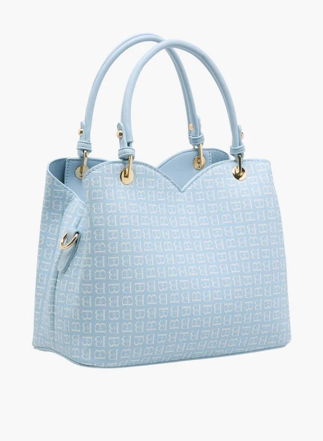 Flora Bella By Shoexpress  Monogram Print Tote Bag With Detachable Strap for Women | Best Price UAE